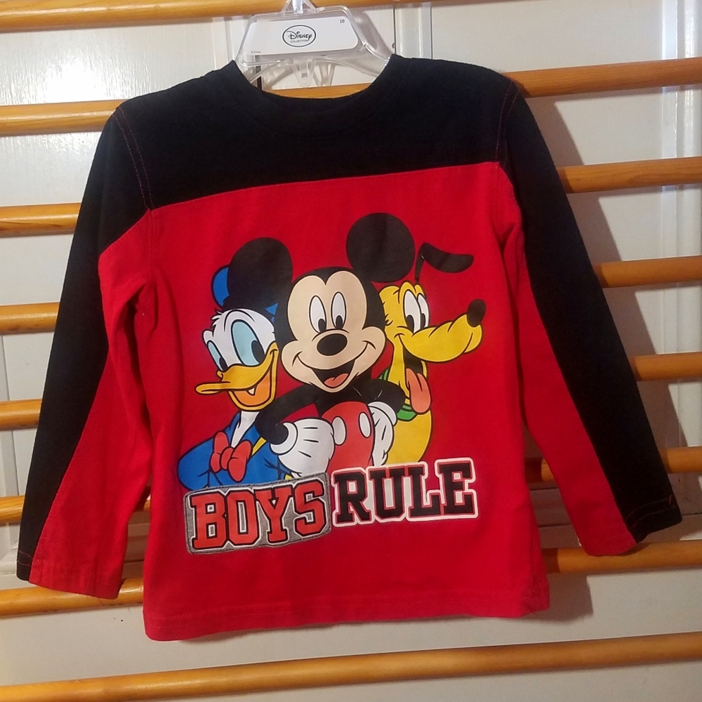 Disney Boys Rule LS Top 4 Mickey Donald Pluto 4t